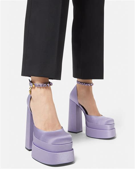 versace medusa platforms purple|Versace Medusa aevitas pumps.